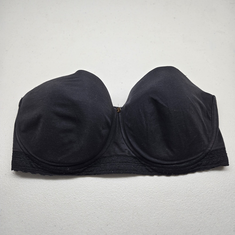 Natori Women Bra 36DDD Black Strapless Multi Way Underwired Lace READ